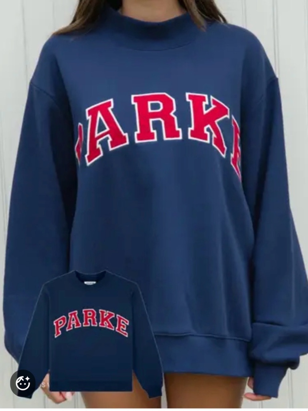 PARKE Heritage Varsity Mockneck Navy/Red